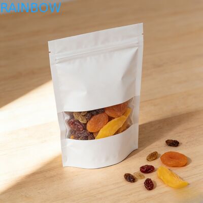 Индивидуальные биоразлагаемые крафт-бумажные пакеты с застежкой зиплок, герметичные, влагостойкие, для упаковки продуктов питания, орехов, сухофруктов, майларовый пакет