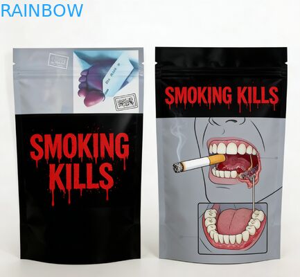 Специально напечатанный пищевой запах Mylar Ziplock Bag Stand Up Pouch для упаковки закусок