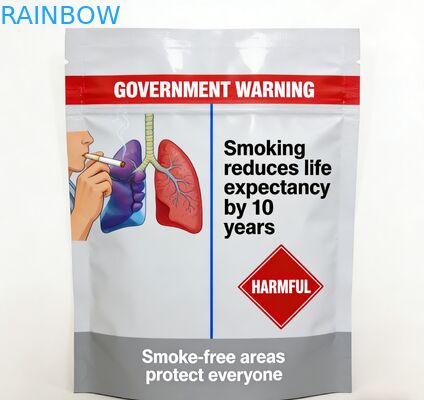 Перезамыкаемая трехсторонняя печать 25g 30g 40g 50g 100g Курильный табачный мешок с листьями