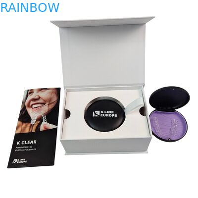 Конфигурационный логотип зубной скобки комплект коробка ортодонтический выравниватель упаковка коробка с бумагой вставка зубные выравниватель упаковка коробка