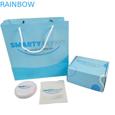 На заказ ортодонтические зубные выровнители упаковочные коробки брекеты зубные протезы выровнитель коробка с бумажной сумкой