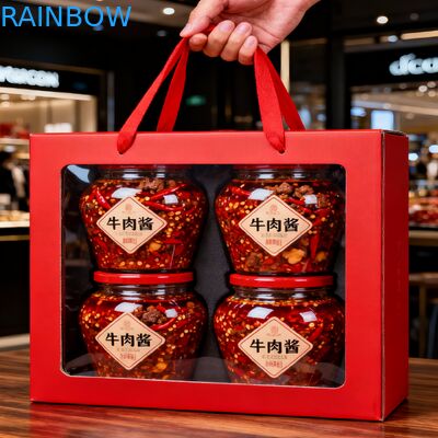 Персонализированная портативная подарочная бумажная коробка с прозрачными окнами Подарочная коробка для вечеринки Конфеты печенье пончики коробка бумажные коробки с ручкой