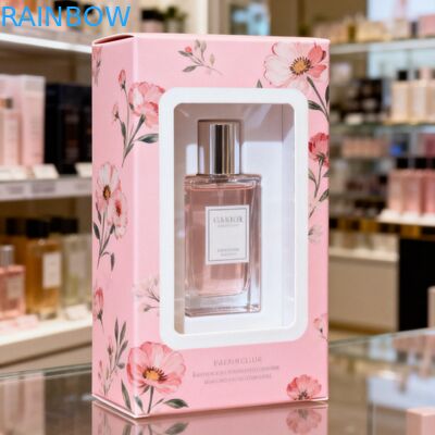 Персонализированная портативная подарочная бумажная коробка с прозрачными окнами Подарочная коробка для вечеринки Конфеты печенье пончики коробка бумажные коробки с ручкой