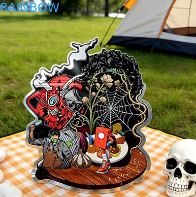 Custom Die Cut Mylar Bags with Child-proof Zippers and Holographic Design for Snack Packaging