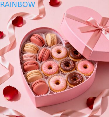 Настраиваемая биоразлагаемая складная подарочная коробка для упаковки пекарни и кондитерских макарон