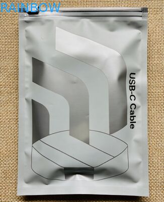 Заказ печать перерабатываемый ПВХ пластмассовый матовый перезамыкающийся пакет упаковки с трехсторонней печатью