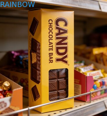 Индивидуальная биоразлагаемая коробка из крафт-бумаги пищевого качества с прозрачным окном для упаковки шоколадных батончиков