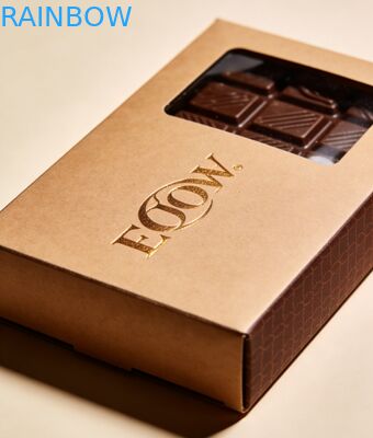 Индивидуальная биоразлагаемая коробка из крафт-бумаги пищевого качества с прозрачным окном для упаковки шоколадных батончиков