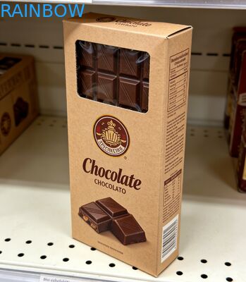 Индивидуальная биоразлагаемая коробка из крафт-бумаги пищевого качества с прозрачным окном для упаковки шоколадных батончиков