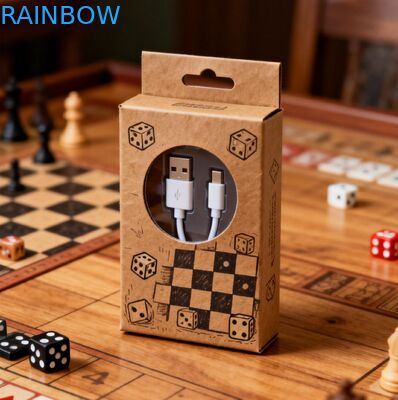 Настраиваемая коробка для упаковки USB-кабелей из бумаги весом 350 г с горячим тиснением