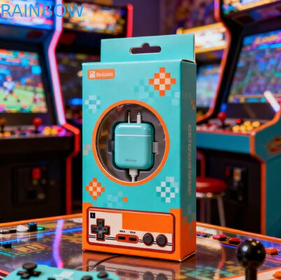 Настраиваемая коробка для упаковки USB-кабелей из бумаги весом 350 г с горячим тиснением