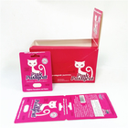 Таблетки повышения капсулы горячей продажи мужские упаковывая коробку карты печатая розовое продвижение карты бумаги Pussycat