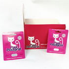 Таблетки повышения капсулы горячей продажи мужские чешут бумажная коробка упаковывая печатающ розовое продвижение карты бумаги Pussycat