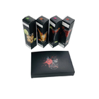 Коробка черного штейнового ультрафиолетового печатания изготовленная на заказ бумажная для упаковки масла духов/CBD