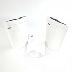 Таможня OEM размера логотипа 1/8 OZ алюминиевая фольга белого Resealable 120 Kraft микронов стойки бумаги вверх по упаковывая мешкам
