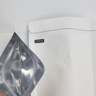 Таможня OEM размера логотипа 1/8 OZ алюминиевая фольга белого Resealable 120 Kraft микронов стойки бумаги вверх по упаковывая мешкам