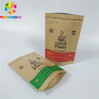 Изготовленная на заказ напечатанная стойка хранения еды бумажных мешков Брауна Kraft вверх упаковывая Ziplock сумки