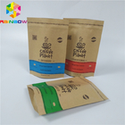 Изготовленные на заказ напечатанные упаковывая бумажные мешки Брауна Kraft с сумкой мешка бумаги хранения еды молнии