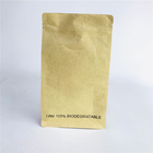 Изготовленные на заказ принятые сумки бумаги загерметизированного Брауна Kraft квадрацикла Biodegradable с молнией