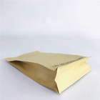 Изготовленные на заказ принятые сумки бумаги загерметизированного Брауна Kraft квадрацикла Biodegradable с молнией