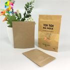 Бумажные мешки Брауна Kraft с Ziplock бумажной упаковкой с окном видят через сумки качества еды