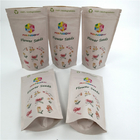Подгонянные сумки Pla 100% Biodegradable Kraft бумажные с Resealable молнией для камеди жевания