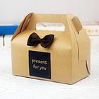 Коробка чувствительного торта бумажная упаковывая с тесемкой и подгонянным изображением