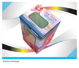 Коробки причудливого торта бумажные упаковывая рециркулированные с прозрачным окном