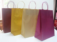 Пурпуровый/желтый цвет/упаковывать бумажного мешка Брайна Eco-содружественный с стильным логосом