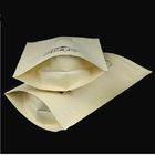 Кофейное зерно подгоняло бумажные мешки Брайна Kraft с мешком корабля окна и застежки -молнии бумажным