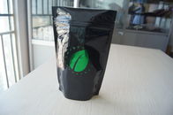 Лоснистый черный горячий штемпелюя мешок алюминиевой фольги, Ziplock упаковывать кофейного зерна