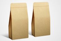 Желтые простые мешки Kraft выполненные на заказ бумажные, заедк застежки -молнии Gusset мешки бортовой упаковывая