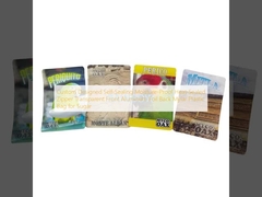 Индивидуально разработанный самозапечатывающийся влагонепроницаемый термозапаянный пакет на молнии с прозрачной передней частью из алюминиевой фольги и задней частью из майлара для сахара