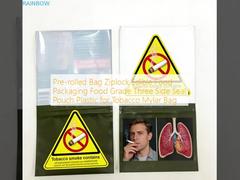 Предварительно свернутый пакет с застежкой-молнией, съедобная упаковка для пищевых продуктов, пищевой пакет с трехсторонним уплотнением, пластиковый пакет для табака, майларовый мешок