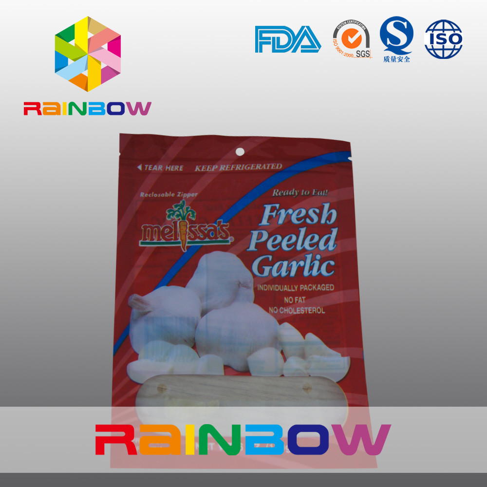 Свежие, котор слезли мешки чеснока пластичные упаковывая/застежка -молния Mylar кладут в мешки