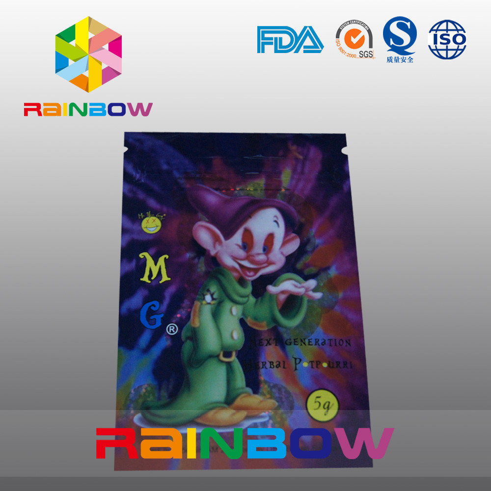 ладана уплотнения 5g OMG 3 мешок бортового травяного упаковывая с застежкой -молнией