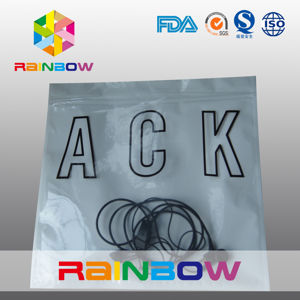 Мешок бортовой задней части перлы уплотнения 3 прозрачной передней белой анти- статический с застежкой -молнией