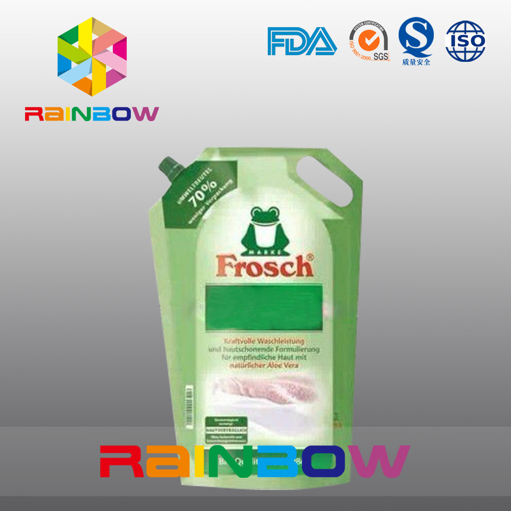 Алюминиевая фольга стоит вверх мешок Spout с отверстием руки для упаковывать тензида прачечного