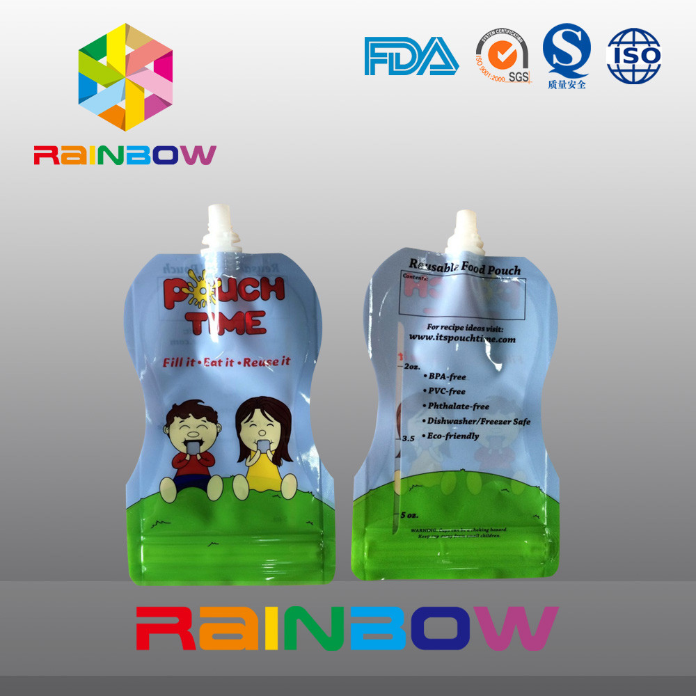 Свободный тип 5 Oz стоит вверх мешок упаковывая для еды Babay с застежкой -молнией Reclosbale