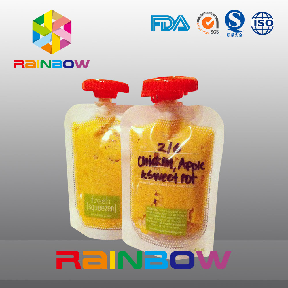 Качество еды нестандартной конструкции стоит вверх мешок с Spout для еды младенца