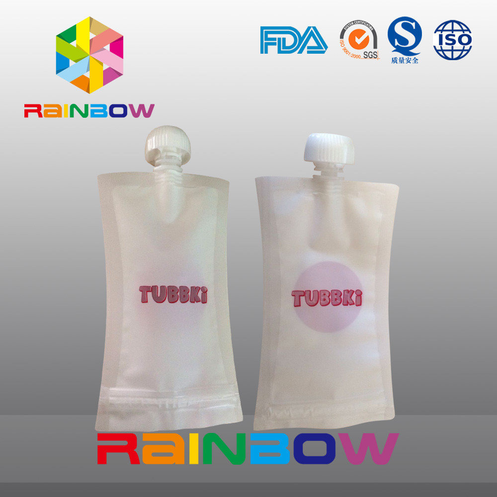 Стоьте вверх многоразовый мешок Spout еды младенца упаковывая с застежкой -молнией на верхней части