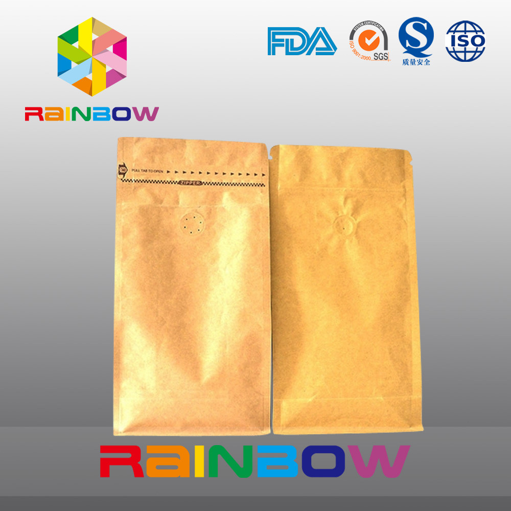 Нижний gusset стоит вверх ziplock мешки для кофе упаковывая с клапаном