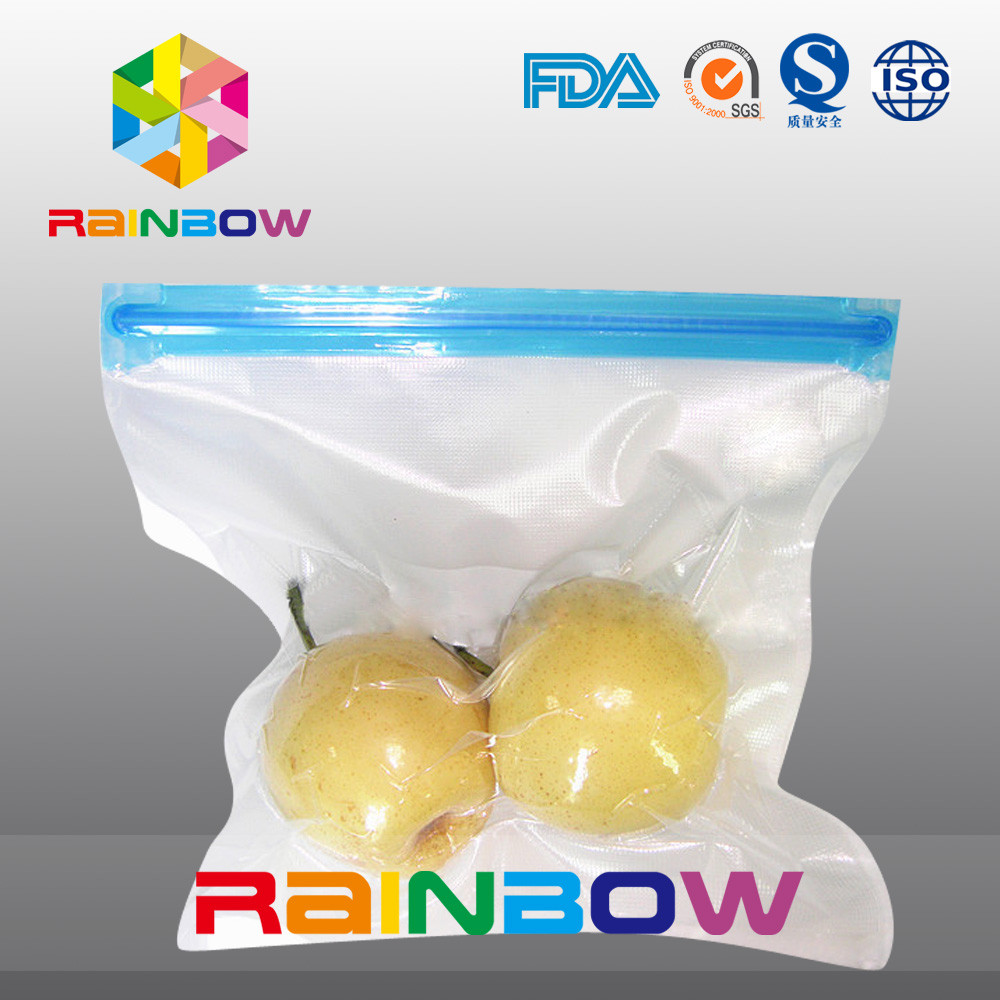 Поли мешок хранения еды текстуры вакуума/уплотнение вакуума еды застежки -молнии слайдера кладут в мешки