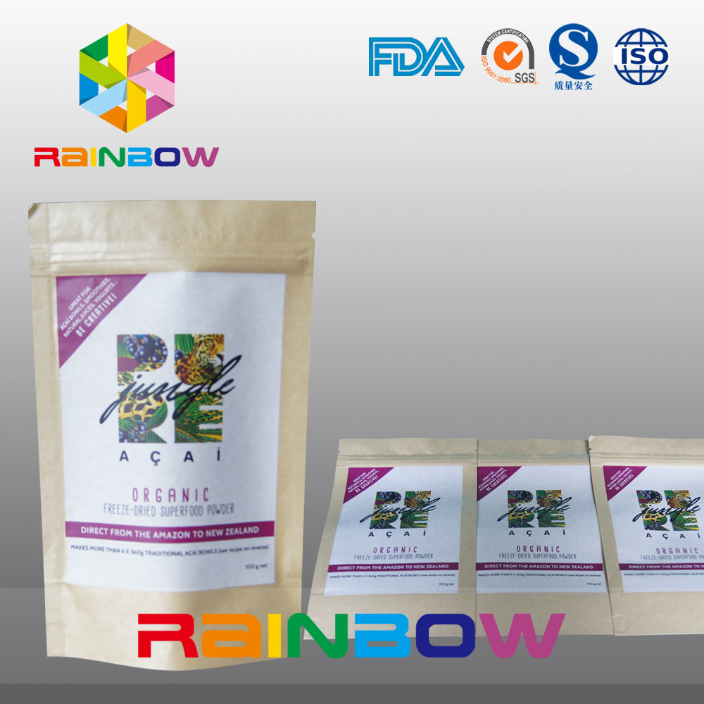 Логос напечатал мешок бумаги Krafter семян Chia Ziplock/упаковку еды заедк гайки