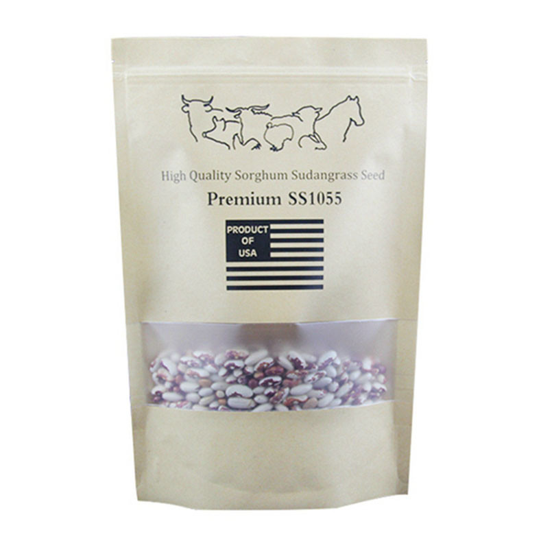 Напечатанное таможней окно бумажных мешков Kraft Resealable напечатанное для семян завода