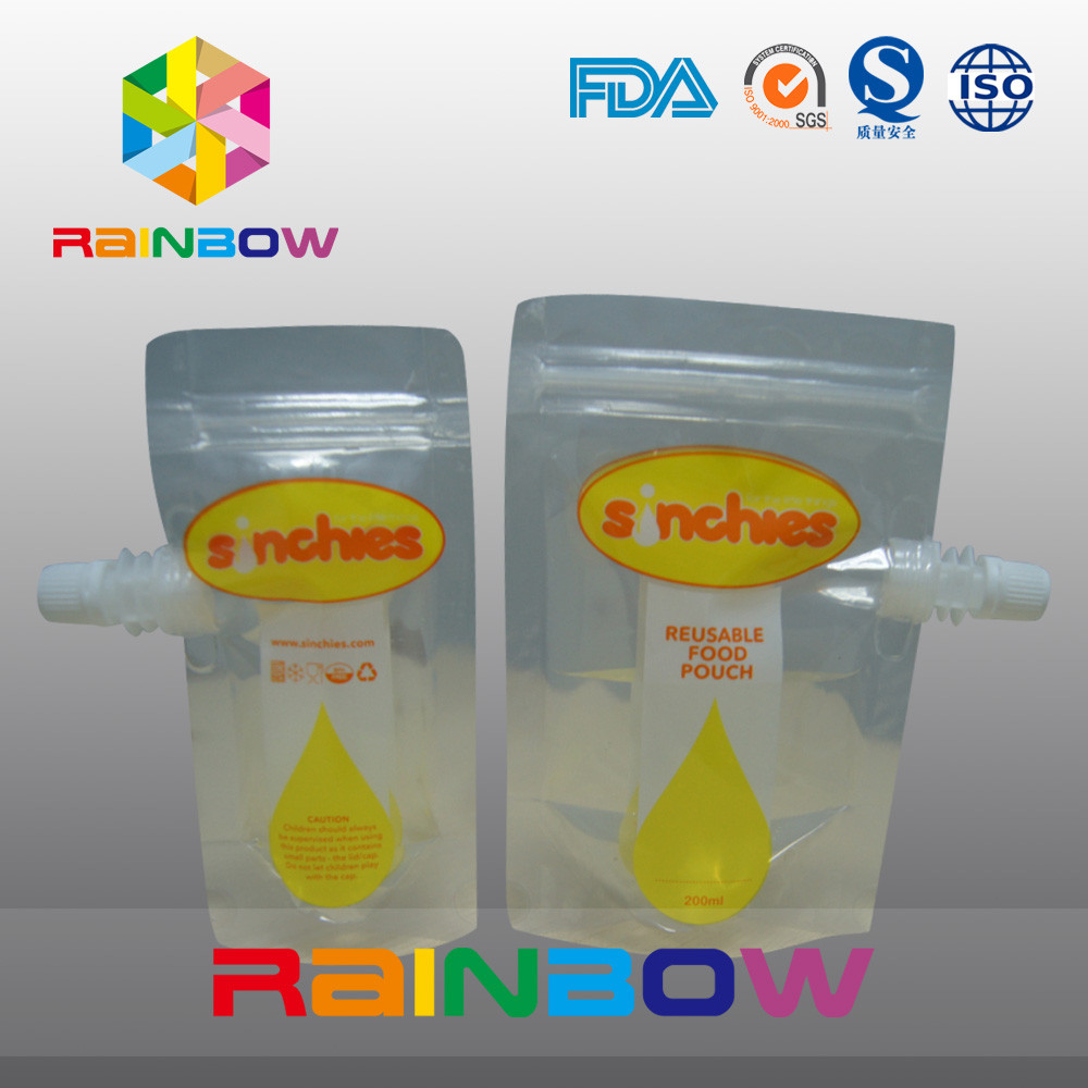 Стойте вверх жидкостный мешок сока, печатание гравуре мешков напитка молний