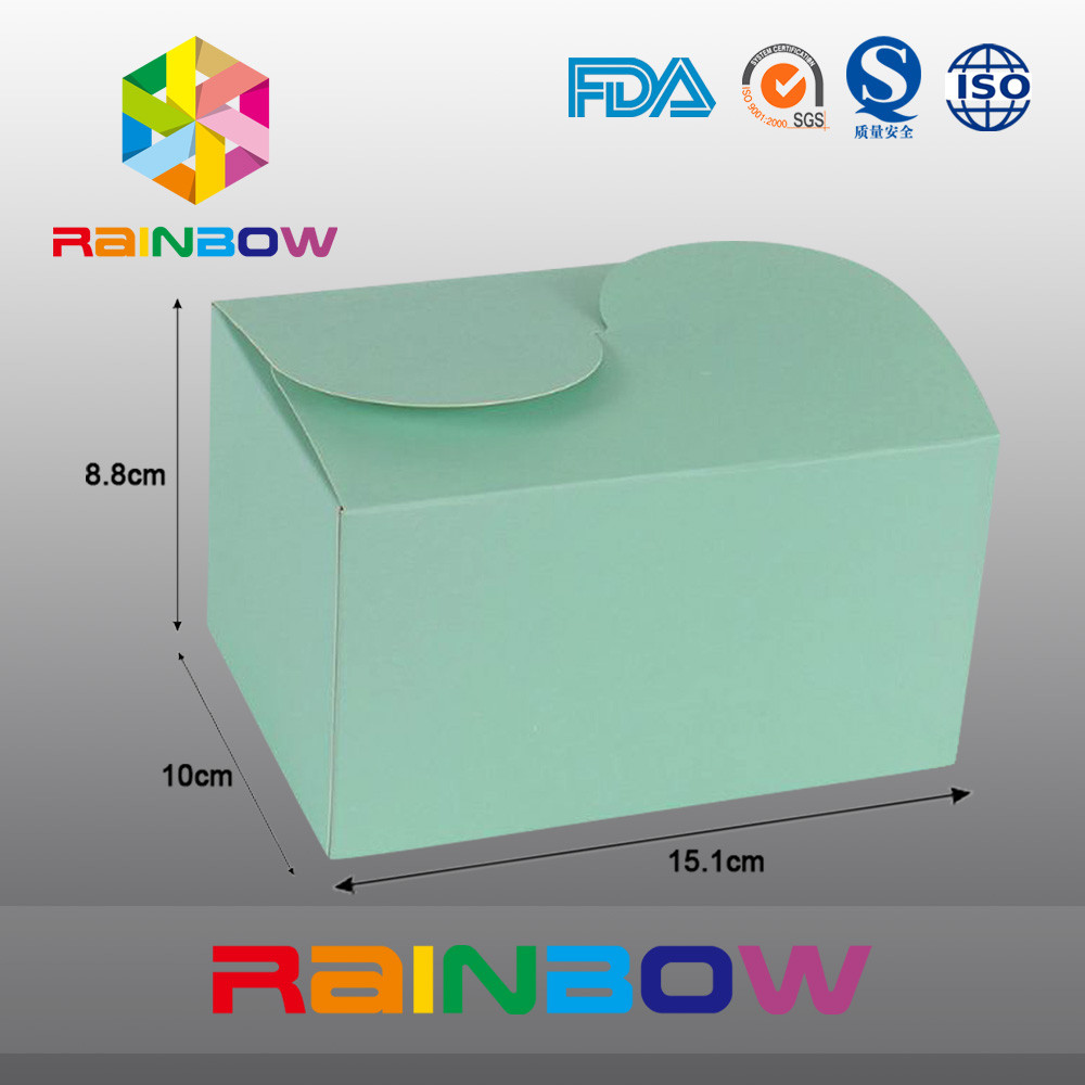 Зеленая коробка Kraft бумажная для упаковывать подарка, подгонянное печатания и размера