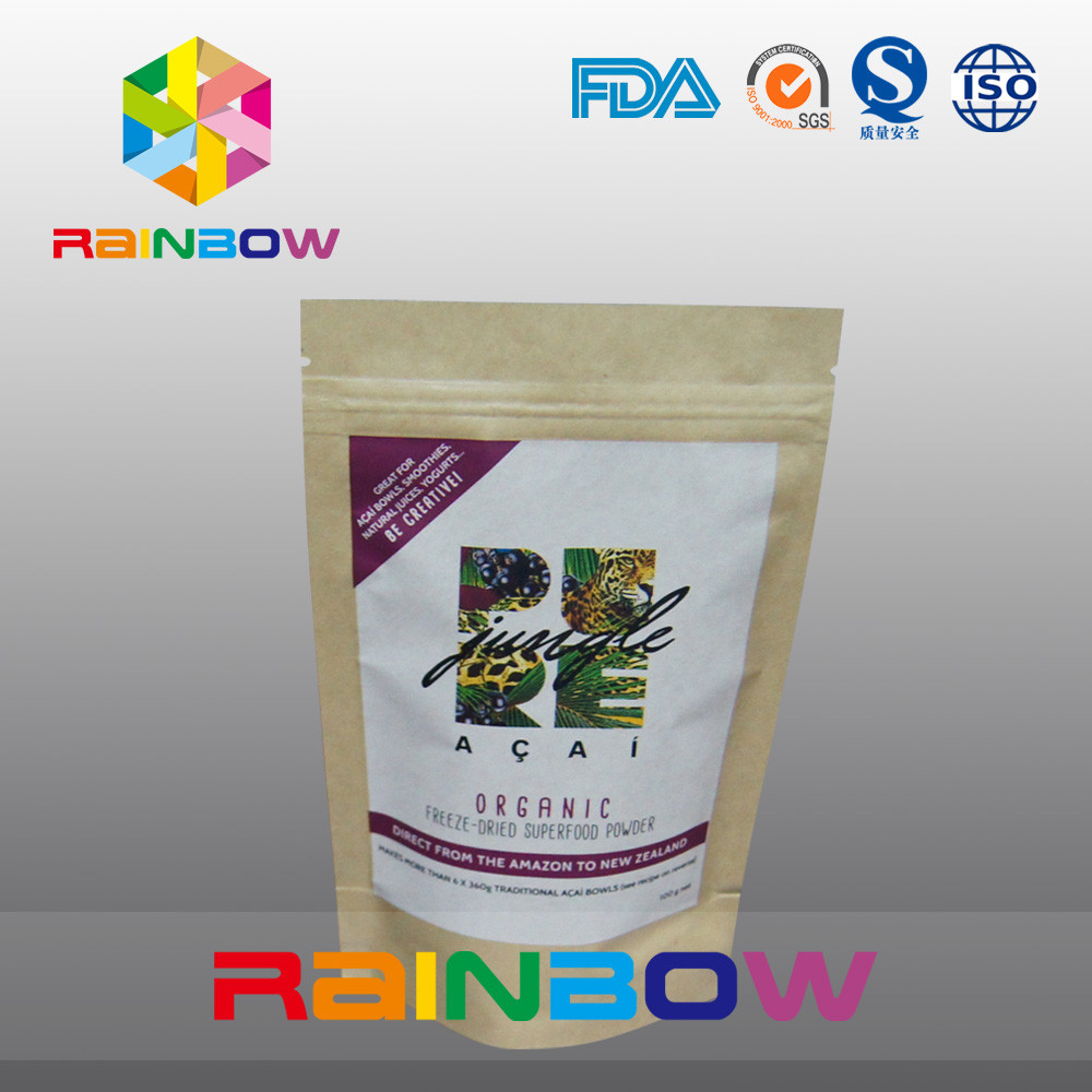 Напечатанный подгонянный мешок упаковки еды Doypack застежки -молнии бумажных мешков