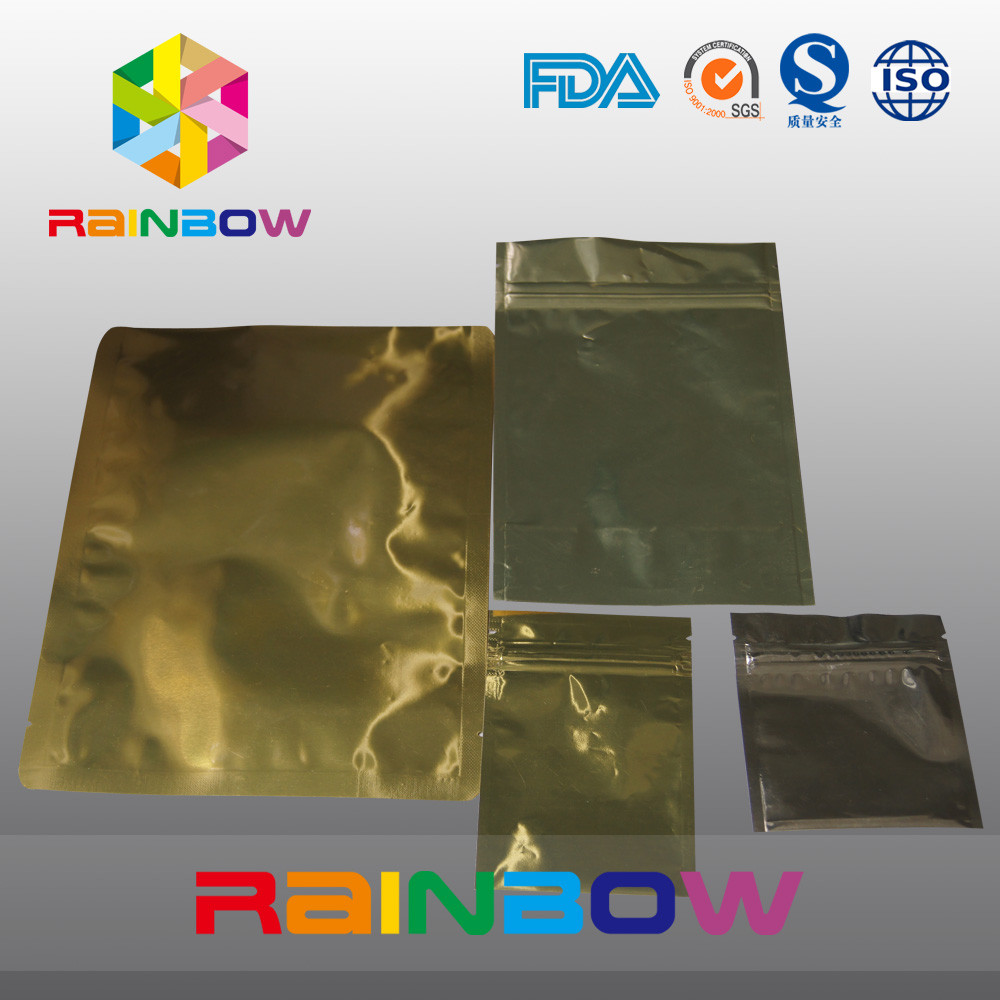 Упаковка мешка застежки -молнии мешка алюминиевой фольги золота анти- статическая для электронных продуктов