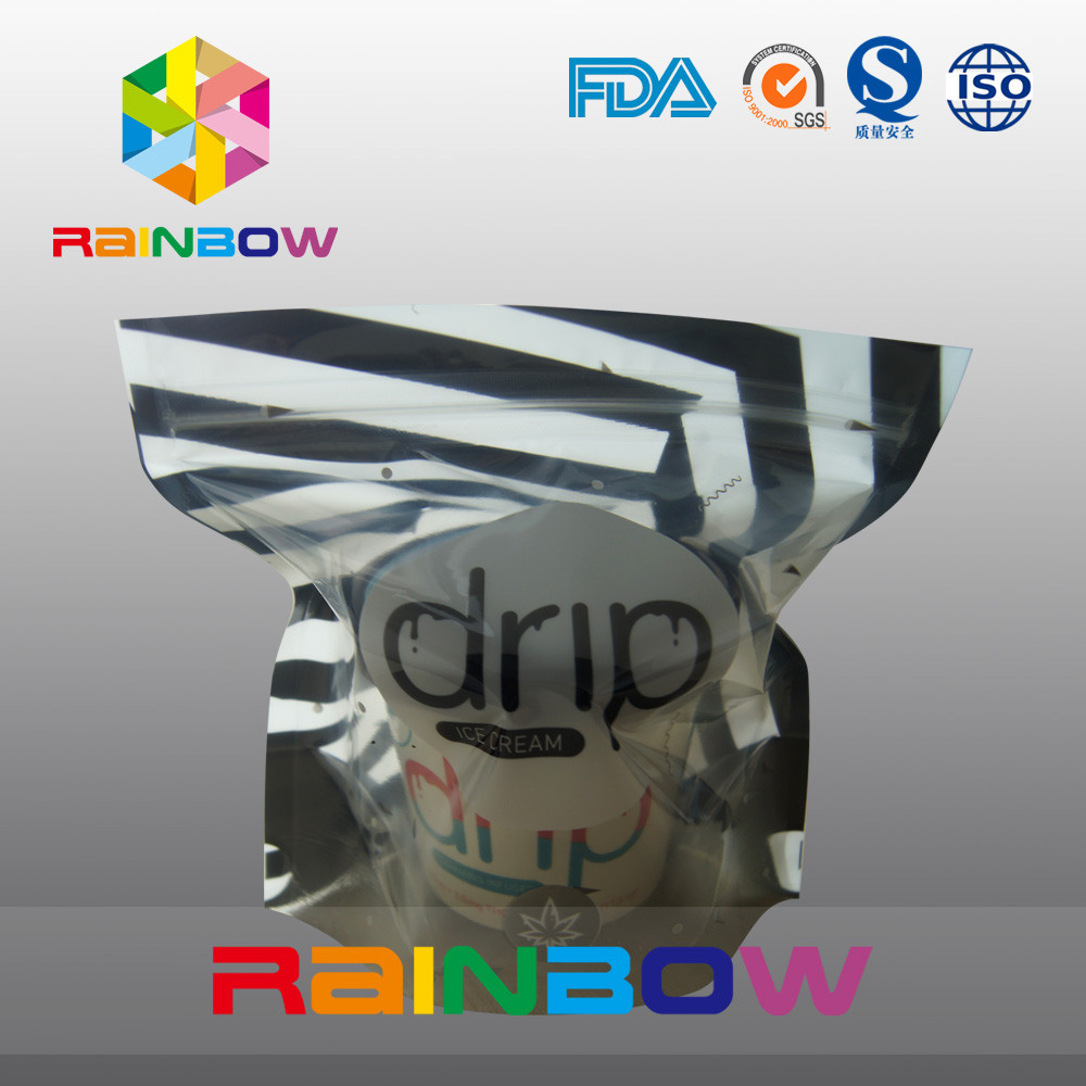 Стоьте вверх мешки лоснистого мороженного пластичные упаковывая с ясными окном и застежкой -молнией